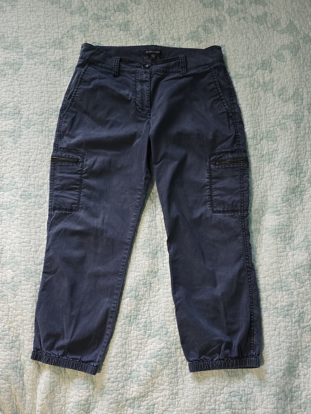 Eileen Fisher Navy Cargo Jogger Pants